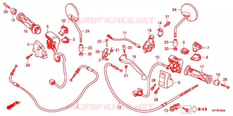LEVER - SWITCH - CABLE Honda SCOOTER 110 SCOOPY 2011  ACD110CSC