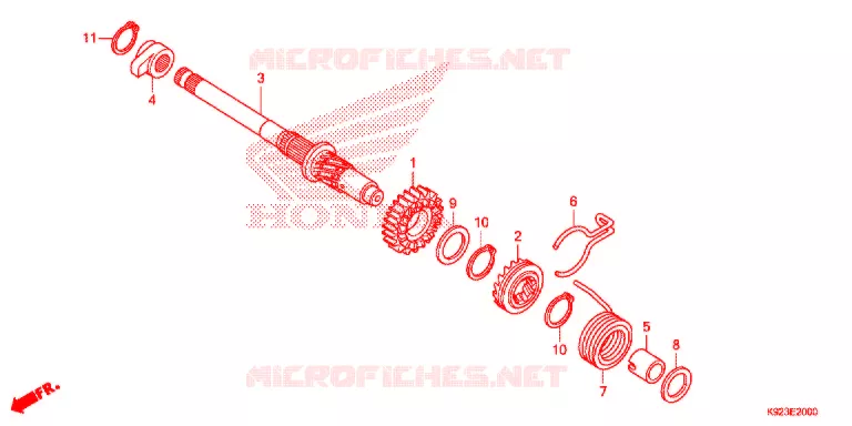 KICKSTARTER AXLE Honda MOTO 110 WAVE 2017  AFS1102SPH