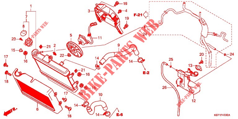 RADIATOR for Honda REBEL 250 ABS S EDITION 2021