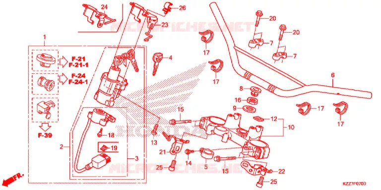 HANDLEBAR Honda MOTO 250 CRF 2020  CRF250RLAL