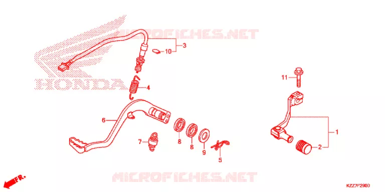 PEDAL Honda MOTO 250 CRF 2020  CRF250RLAL