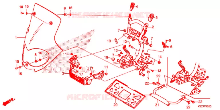 WINDSHIELD Honda MOTO 250 CRF 2020  CRF250RLAL