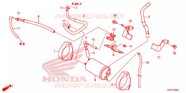 GAS RECYCLING SYSTEM Honda MOTO 250 CRF 2020  CRF250RLAL