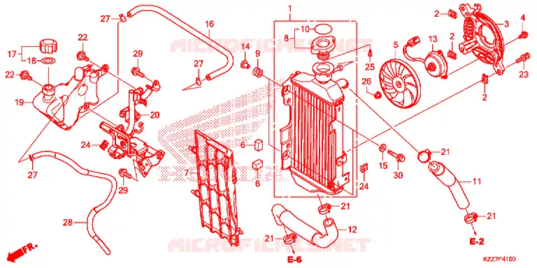 RADIATOR Honda MOTO 250 CRF 2020  CRF250RLAL