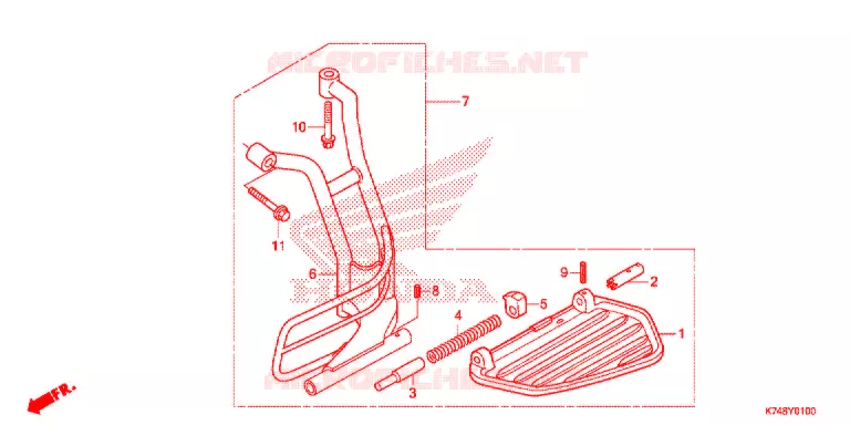 FOOT REST Honda MOTO 110 NAVI 2017  NVA110H