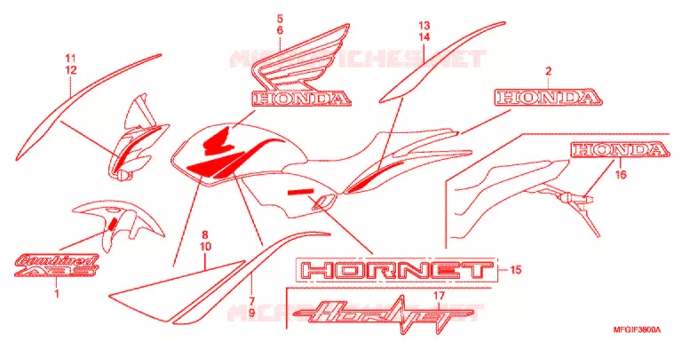 MARK  Honda MOTO 600 HORNET 2011  CB600FAB