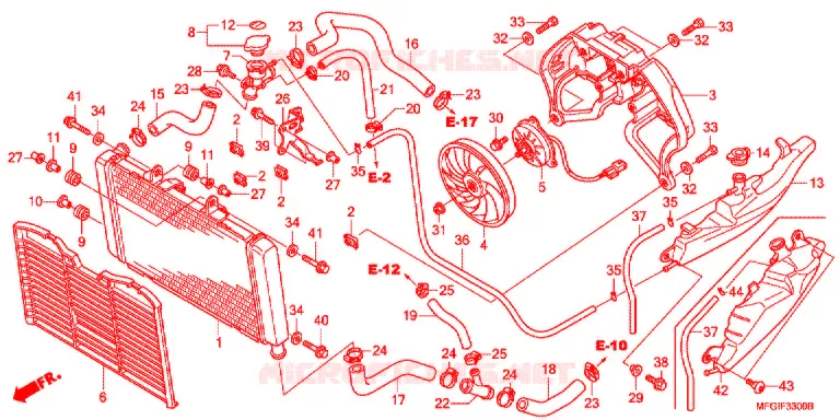 RADIATOR   Honda MOTO 600 HORNET 2011  CB600FAB