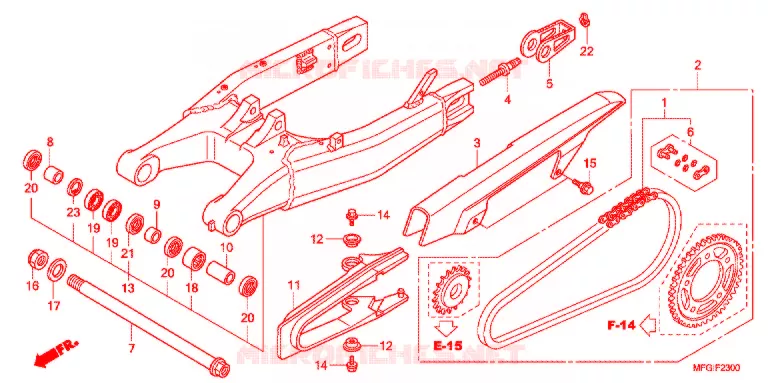 SWINGARM   Honda MOTO 600 HORNET 2011  CB600FB