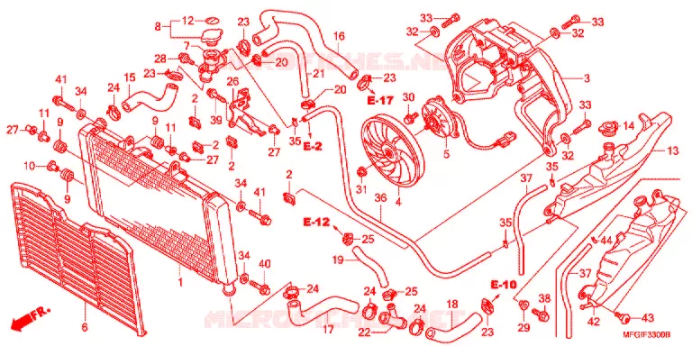 RADIATOR   Honda MOTO 600 HORNET 2011  CB600FB