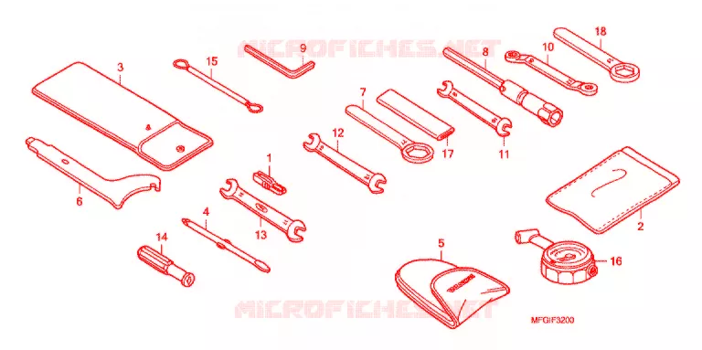 TOOLS  Honda MOTO 600 HORNET 2011  CB600FB