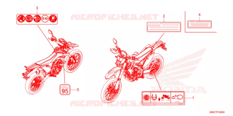 CAUTION LABEL  Honda MOTO 450 CRF 2022  CRF450RLM