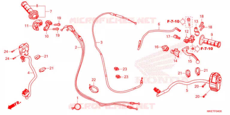 HANDLE LEVER/SWITCH/CABLE  Honda MOTO 450 CRF 2021  CRF450RLM