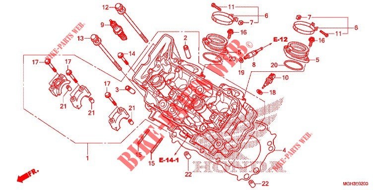 CYLINDER HEAD (AVANT) for Honda CROSSTOURER 1200 DCT 2013