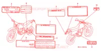 CAUTION LABEL   for Honda XR 600 R 1996