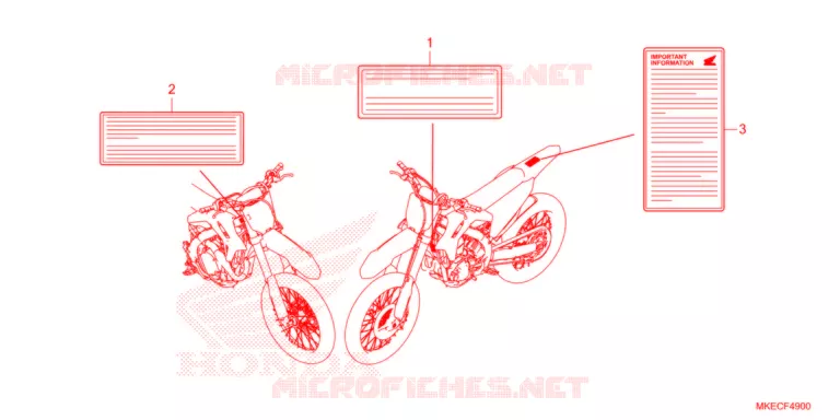 CAUTION LABEL   Honda MOTO 450 CRF 2021  CRF450RM