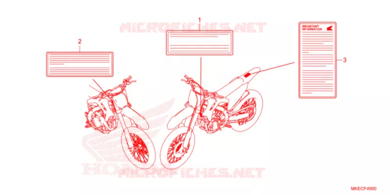 CAUTION LABEL   Honda MOTO 450 CRF 2021  CRF450RWEM