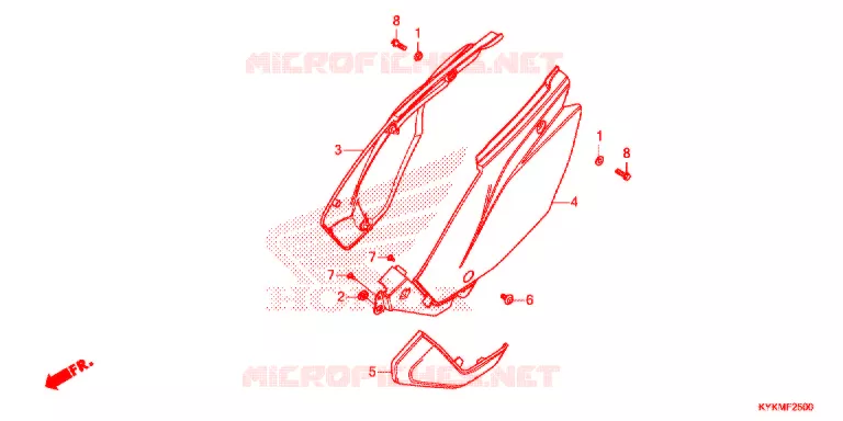 SIDE COVER  Honda MOTO 110 CRF 2021  CRF110FM