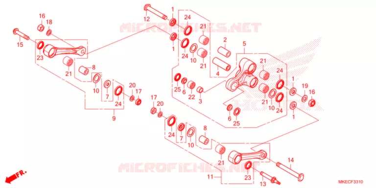 REAR SHOCK & ROCKER ARM Honda MOTO 450 CRF 2021  CRF450RM