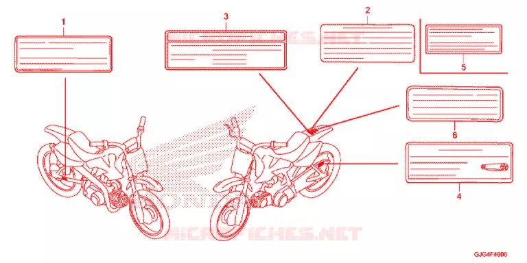 CAUTION LABEL   Honda MOTO 50 CRF 2021  CRF50FM