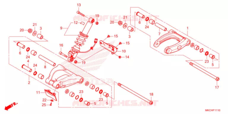 REAR SHOCK & ROCKER ARM Honda MOTO 1800 GOLD-WING 2021  GL1800DAM