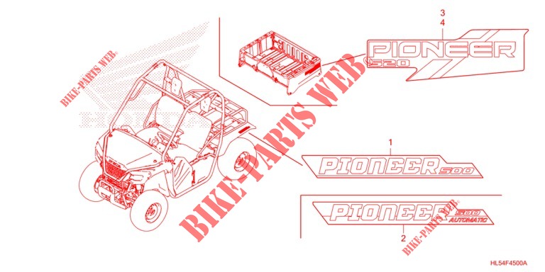 MARK  for Honda PIONEER 520 M2 2021