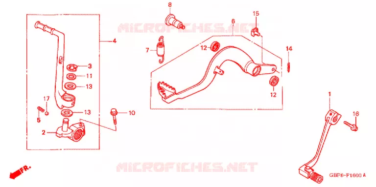 PEDAL   Honda MOTO 85 CR 2003  CR85RB3