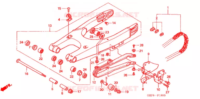 SWINGARM   Honda MOTO 85 CR 2003  CR85RB3