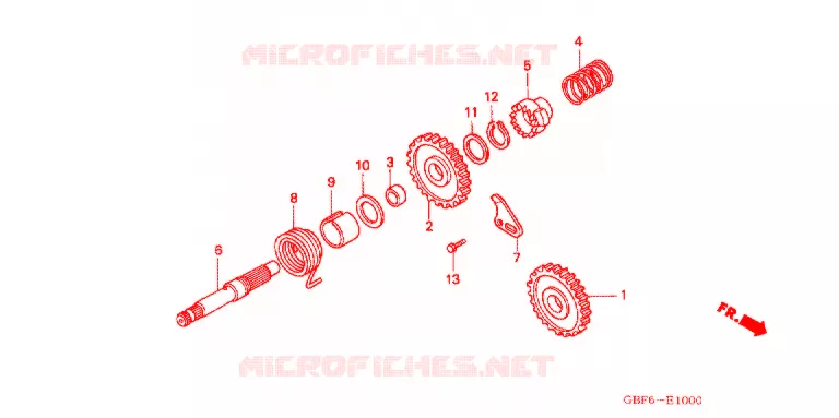 KICK STARTER SPINDLE  Honda MOTO 85 CR 2004  CR85RB4