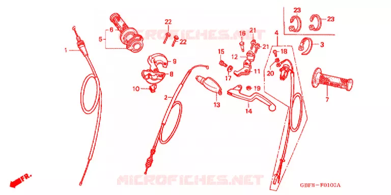 HANDLE LEVER/SWITCH/CABLE  Honda MOTO 85 CR 2005  CR85RB5