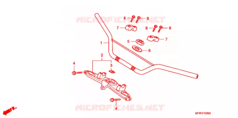 HANDLE PIPE  Honda MOTO 80 CRF 2009  CRF80F9