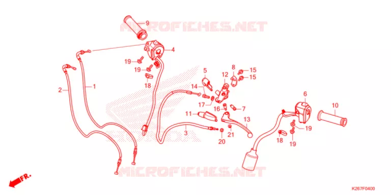 HANDLE LEVER/SWITCH/CABLE  Honda MOTO 125 MSX 2021  MSX125AM