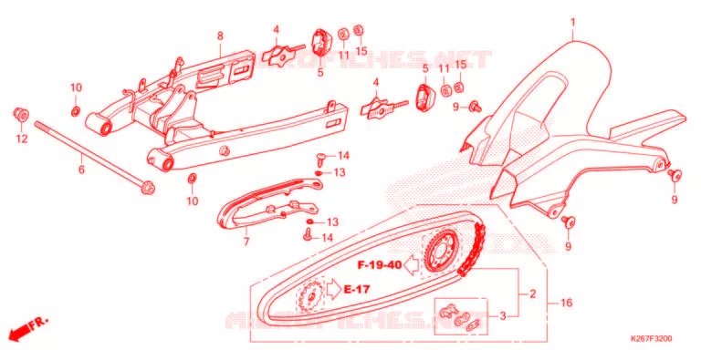 SWINGARM   Honda MOTO 125 MSX 2021  MSX125M