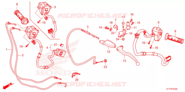 HANDLE LEVER/SWITCH/CABLE  Honda MOTO 300 CRF 2021  CRF300LRM