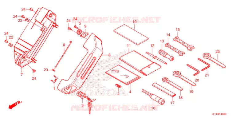 TOOLS - TOOL BOX Honda MOTO 300 CRF 2022  CRF300LRAM