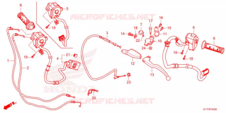 HANDLE LEVER/SWITCH/CABLE  Honda MOTO 300 CRF 2021  CRF300LRAM