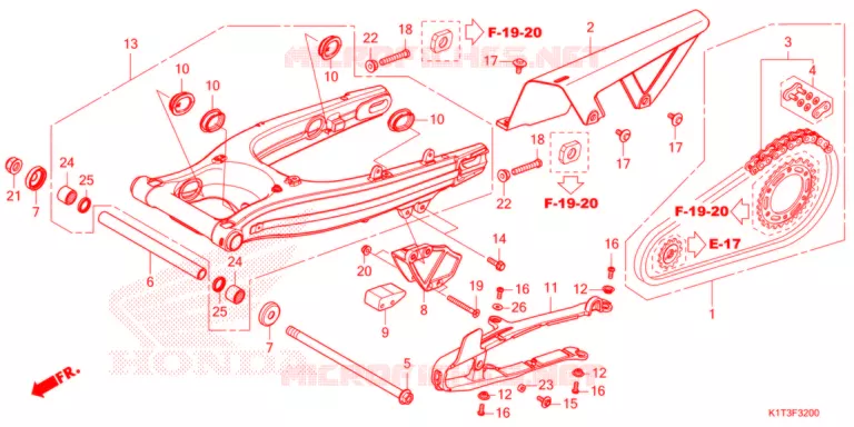 SWINGARM   Honda MOTO 300 CRF 2021  CRF300LAM