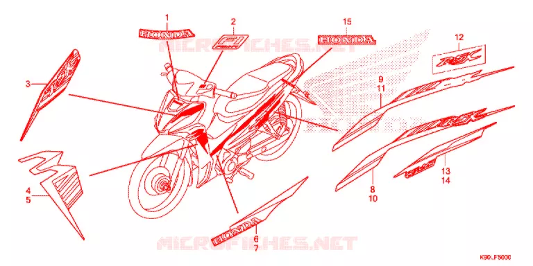 MARK/STRIPE (AFP110DF/SF/CSFL) Honda MOTO 110 WAVE 2020  AFP110CSFL