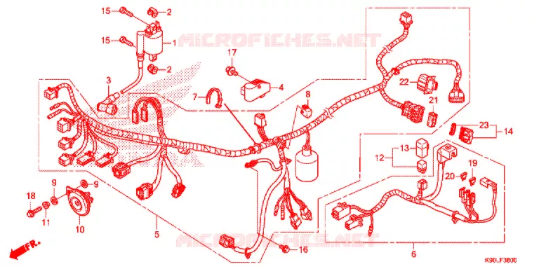 WIRE HARNESS   Honda MOTO 110 WAVE 2020  AFP110CSFL