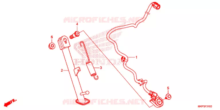 SIDE STAND   Honda MOTO 500 CBR 2021  CBR500RAM