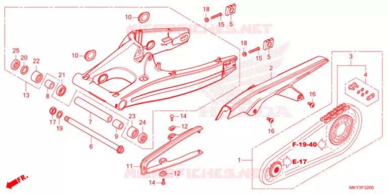 SWINGARM   Honda MOTO 650 CBR 2021  CBR650RAM