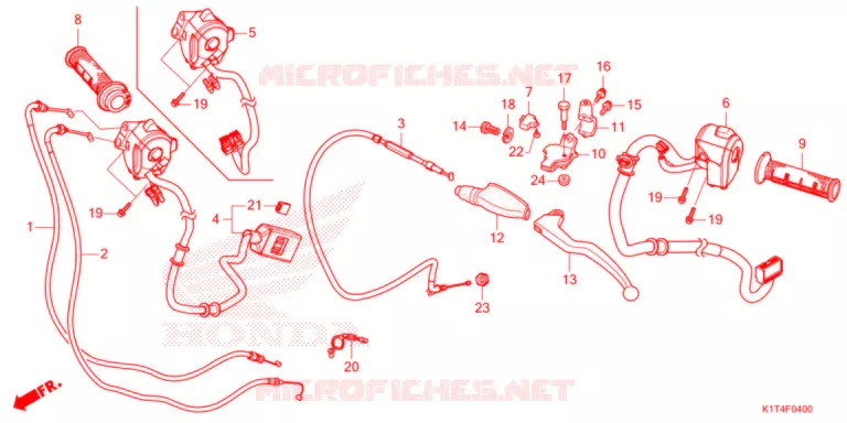 HANDLE LEVER/SWITCH/CABLE  Honda MOTO 300 CRF 2021  CRF300LAM