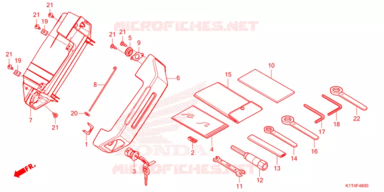 TOOLS - TOOL BOX Honda MOTO 300 CRF 2021  CRF300LRAM
