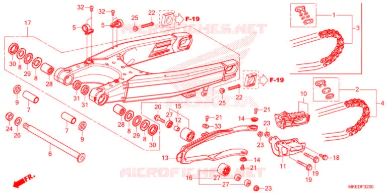 SWINGARM   Honda MOTO 450 CRF 2022  CRF450RM