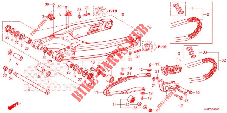 SWINGARM   for Honda CRF 450 RX ENDURO 2022