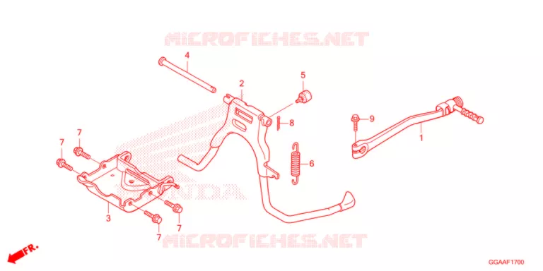 STAND/KICK STARTER ARM  Honda SCOOTER 50 RUCKUS 2021  NPS50N_A
