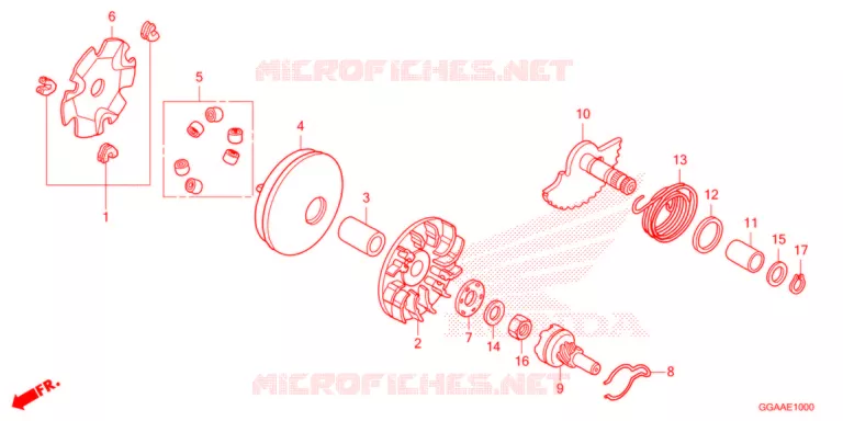 VARIATOR - KICK STARTER SPINDLE Honda SCOOTER 50 RUCKUS 2021  NPS50N_A