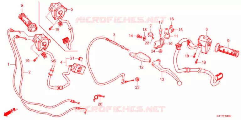 HANDLE LEVER/SWITCH/CABLE  Honda MOTO 250 CRF 2021  CRF250LAM