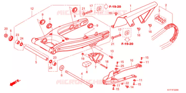 SWINGARM   Honda MOTO 250 CRF 2021  CRF250LDAM