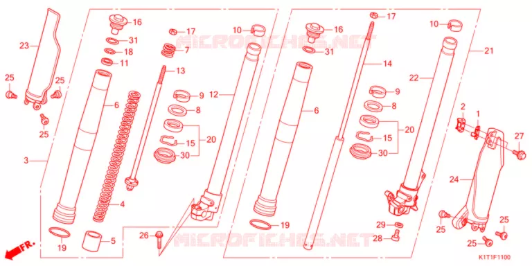 FRONT FORK  Honda MOTO 250 CRF 2022  CRF250LRAM