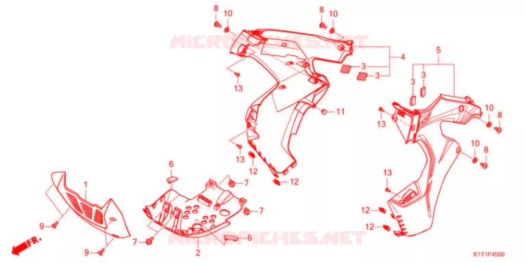 MIDDLE COWL  Honda MOTO 250 CRF 2021  CRF250LRAM